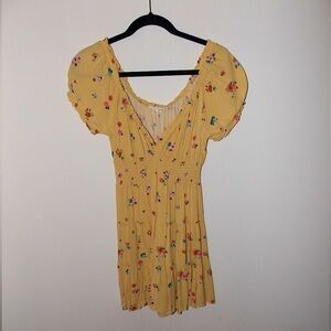 LA Hearts Yellow Floral Mini Sundress
